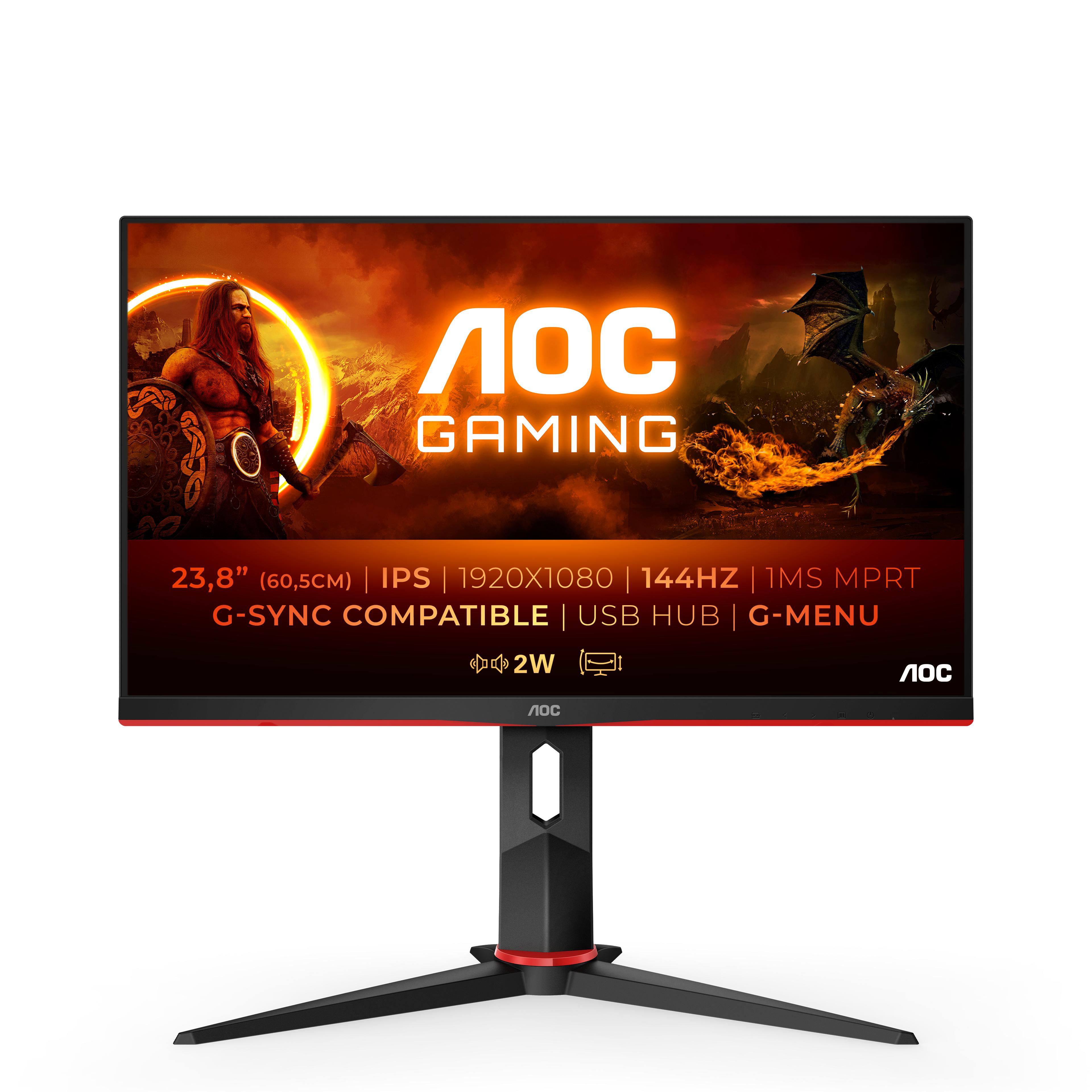 Monitor,AOC,23,8,16:9,IPS,1920x1080,250cd,1000:1,20M:1,4x USB 3.0 ,1x D-SUB,.0x DVI,2 x 1.4x HDMI,1 x 1.2Displayport,SPEAKERS S