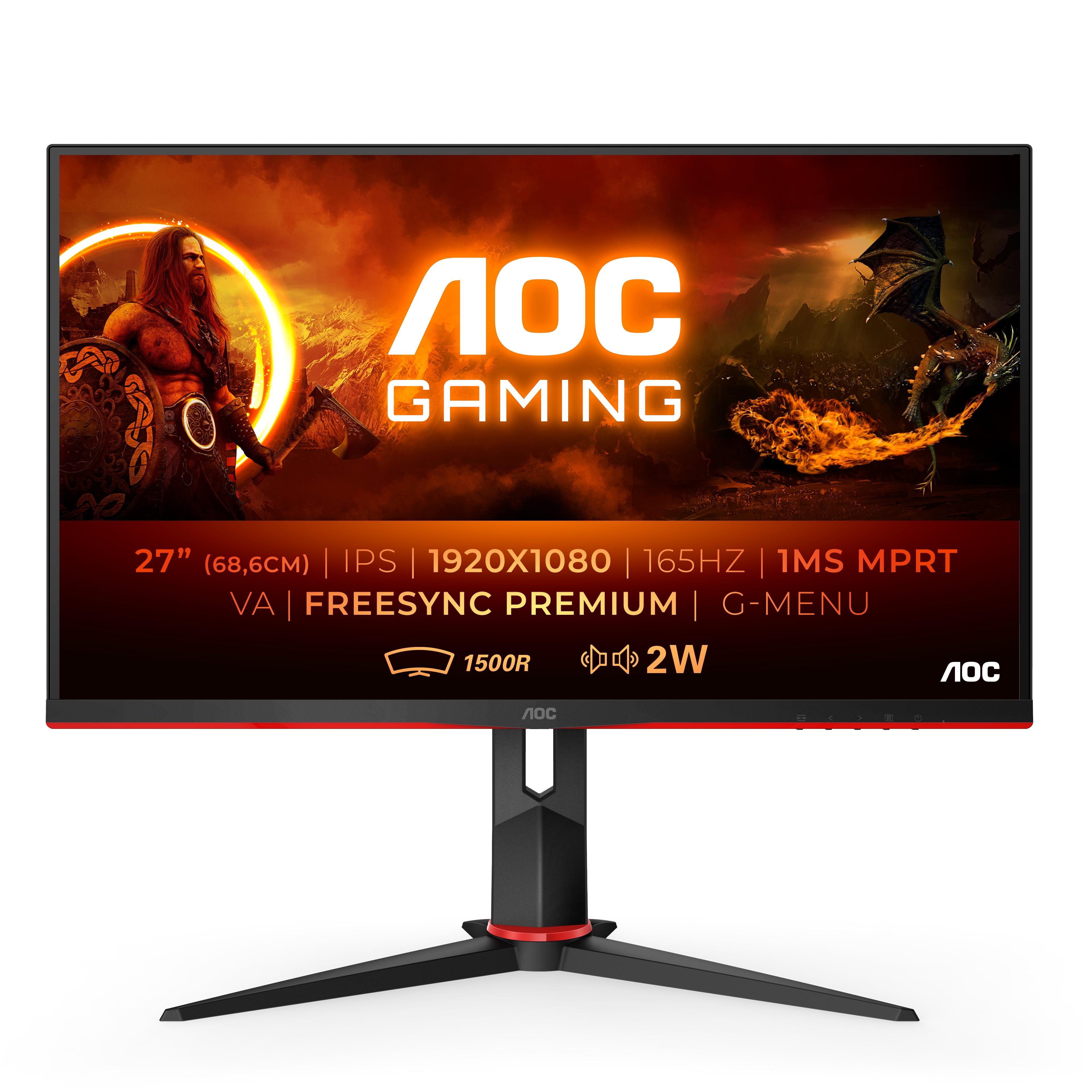 AOC C27G2AE/BK LED display 686 cm (27") 1920 x 1080 Pixel Full HD Nero Rosso