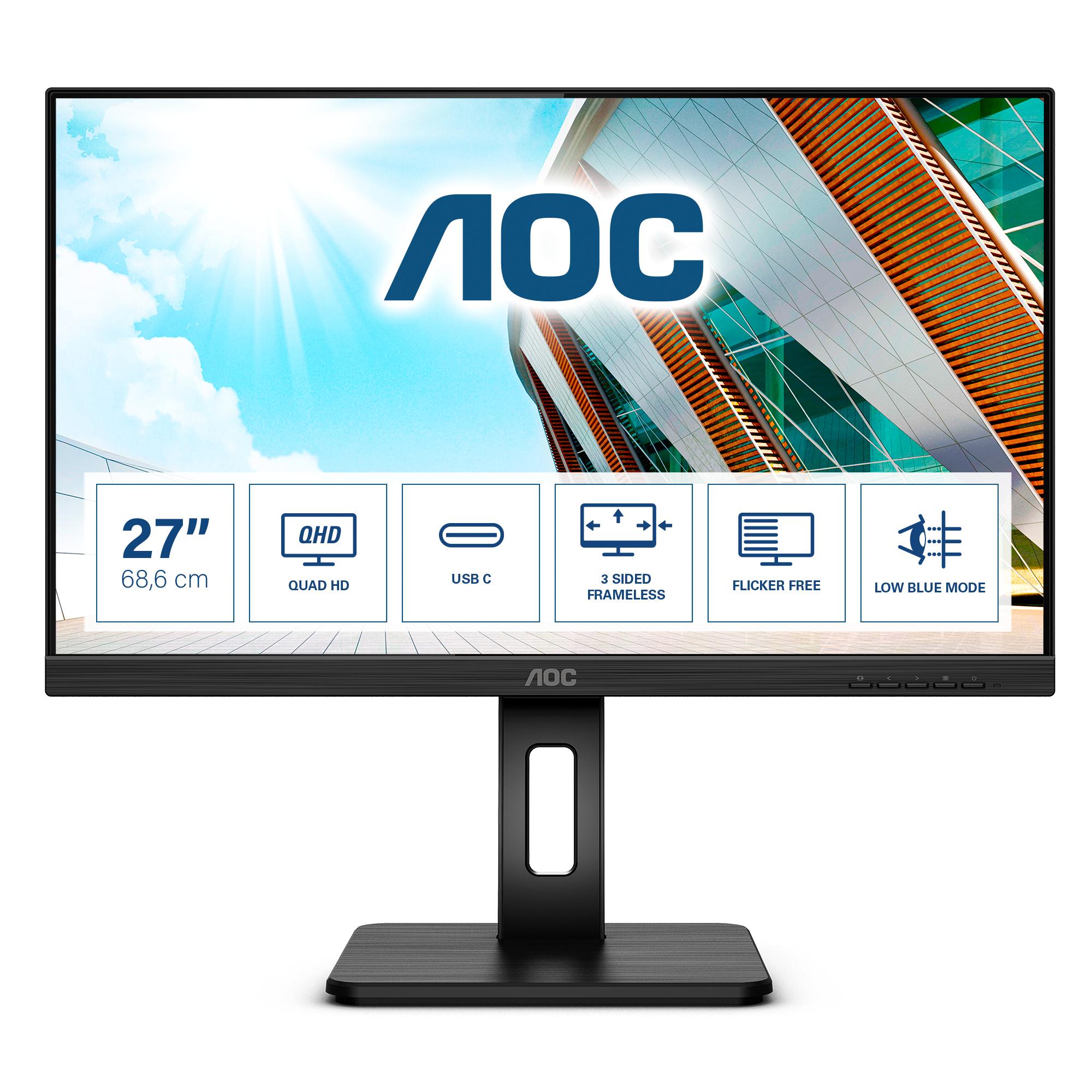 AOC P2 Q27P2CA Monitor PC 686 cm (27") 2560 x 1440 Pixel 2K Ultra HD LED Nero