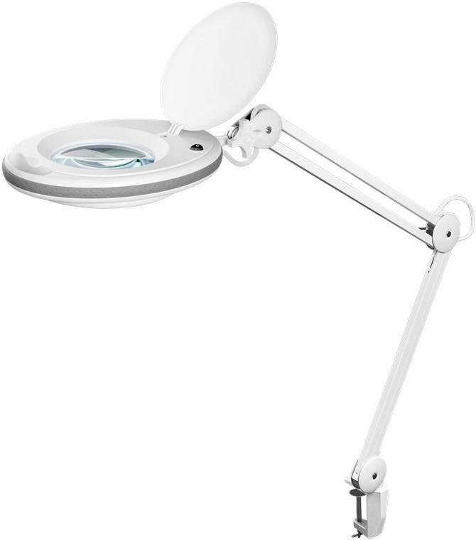 Goobay GB 60361 - Lupenleuchte LED O 127 mm Echtglaslinse 3 Dioptrien (Goobay LED Magnifying Lamp with Clamp, 8W)