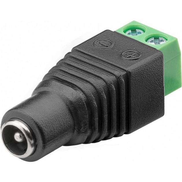 Techly IADAP TB2-DC5521FM adattatore per inversione del genere dei cavi Terminal Block 2-pin DC (5.50 x 2:10 mm) Nero, Verde