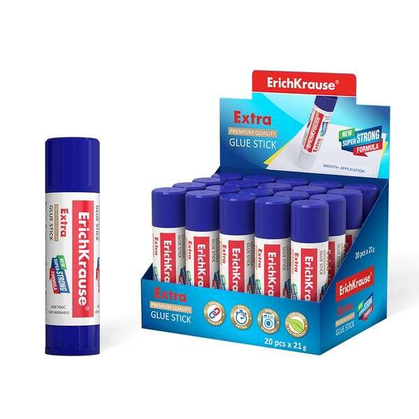 Colla stick Erichkrause Extra - Formula super forte a base di PVP - Consumo economico - Adesione rapida e affidabile - Facile d