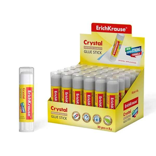 Erichkrause Crystal - Colla stick super resistente e trasparente - Base PVP - Consumo economico - Adesione veloce e affidabile