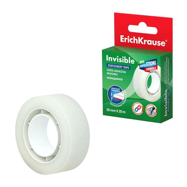 Nastro adesivo invisibile Erichkrause - 18 mm x 20 m - Colore trasparente