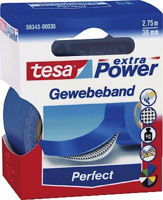 Nastro in tela plastificato XP Perfect 38 mm x 2,75 m Tesa blu 56343-00036-03