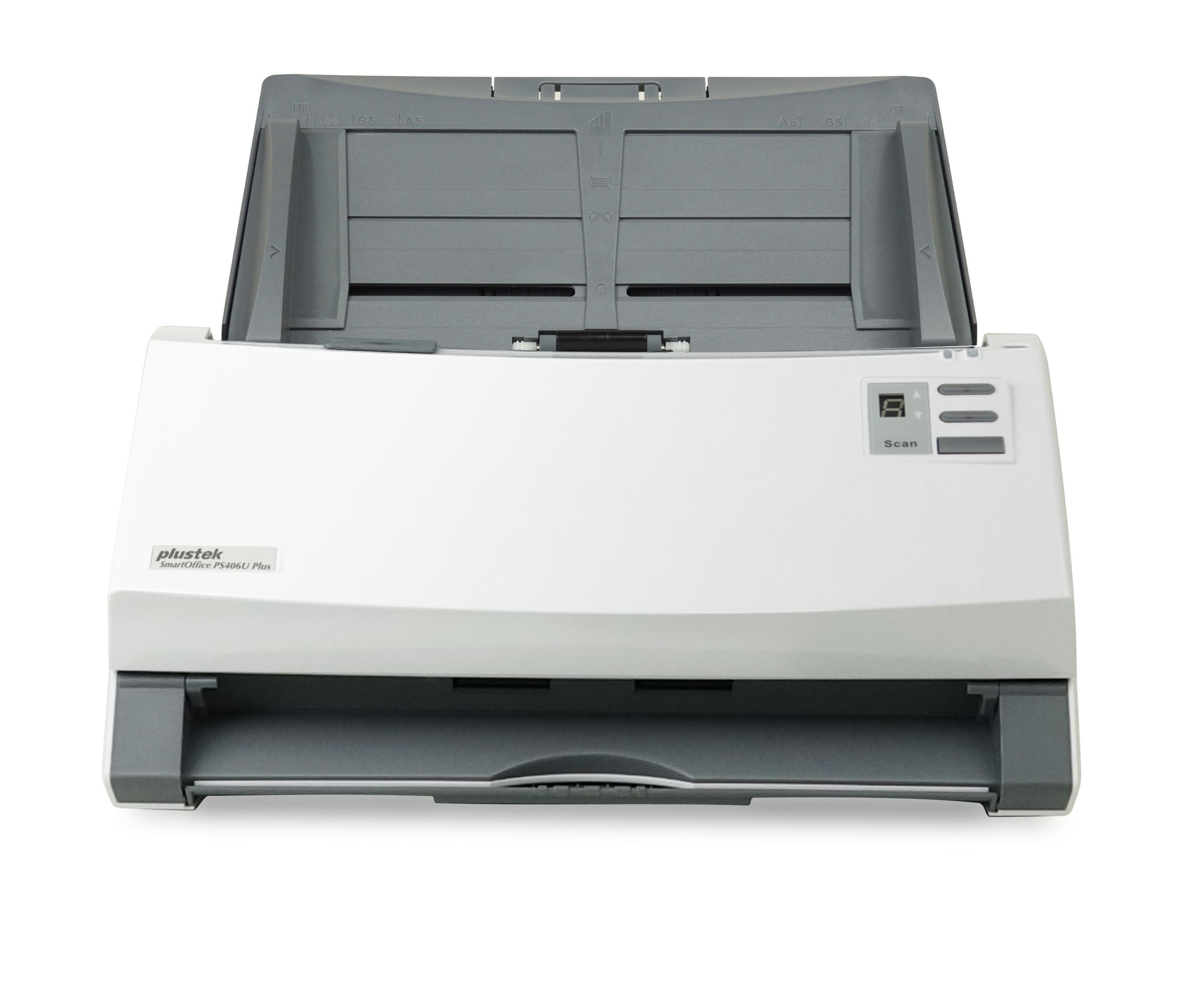 Plustek SmartOffice PS406U Plus Scanner ADF 600 x 600 DPI A4 Grigio, Bianco (SMARTOFFICE PS406U PLUS - A4 DUPLEX ADF EINZUGSSCA