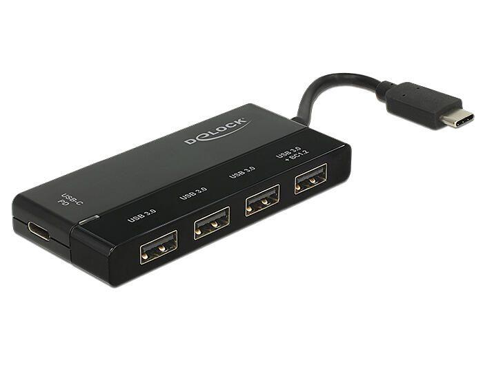 Delock esterno USB Hub USB Type-C a USB Type-A / USB Type-C PD