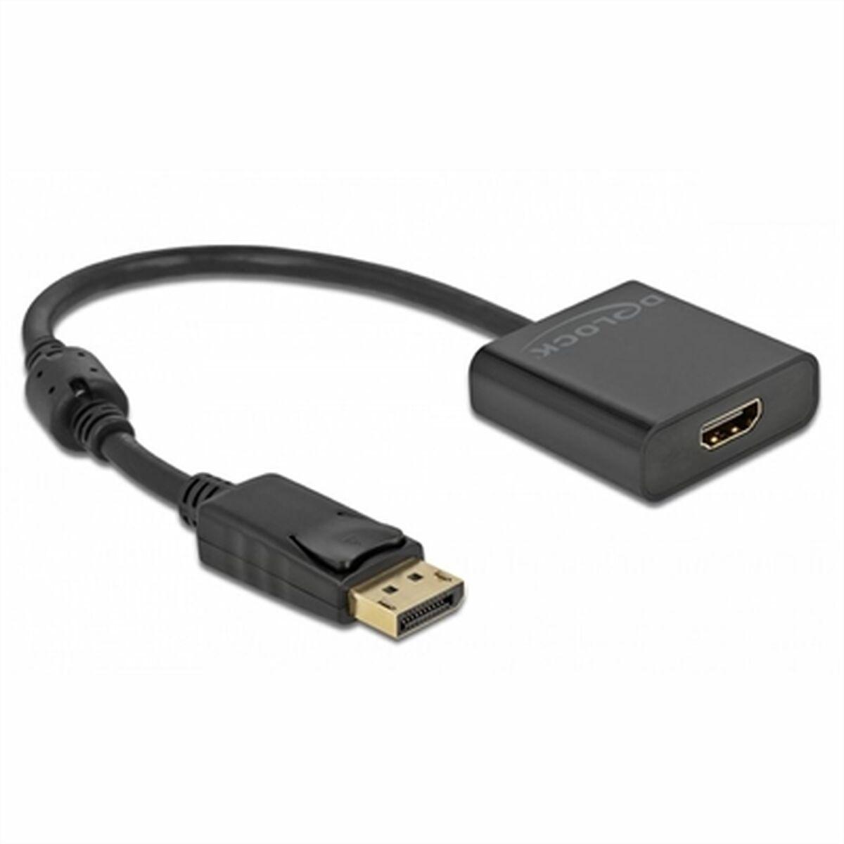 Delock Adattatore DisplayPort 1.2 maschio a HDMI femmina 4K nero attivo