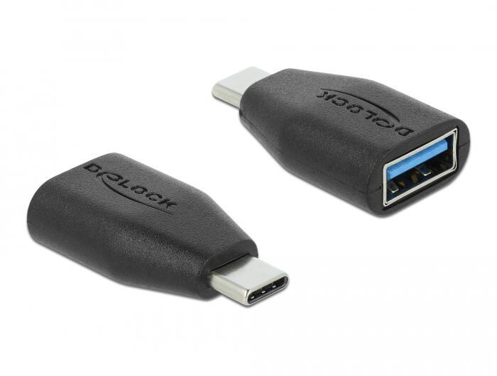 DeLOCK 65519 adattatore per inversione del genere dei cavi USB 3.1 Gen 2 Type-C USB 3.1 Gen 2 Type-A Nero (DeLOCK USB-C adapter)