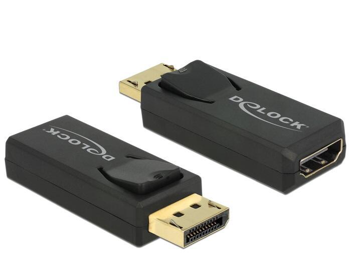 DeLOCK 65573 adattatore per inversione del genere dei cavi Displayport 1.2 HDMI Nero (DeLOCK videoadapter - DisplayPort / HD)