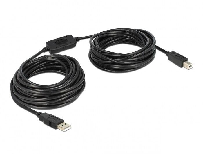 DeLOCK 11m USB2.0-A - USB2.0-B cavo USB USB A USB B Nero (Delock - USB-kabel - USB Type B til US)