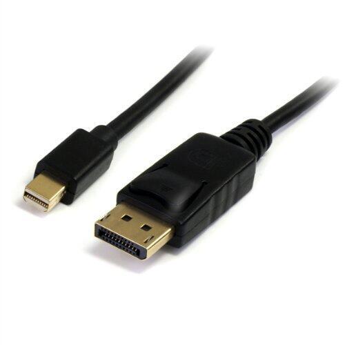 Mini DisplayPort in linea per Displayport Kabel 2M, contatti dorati, nero