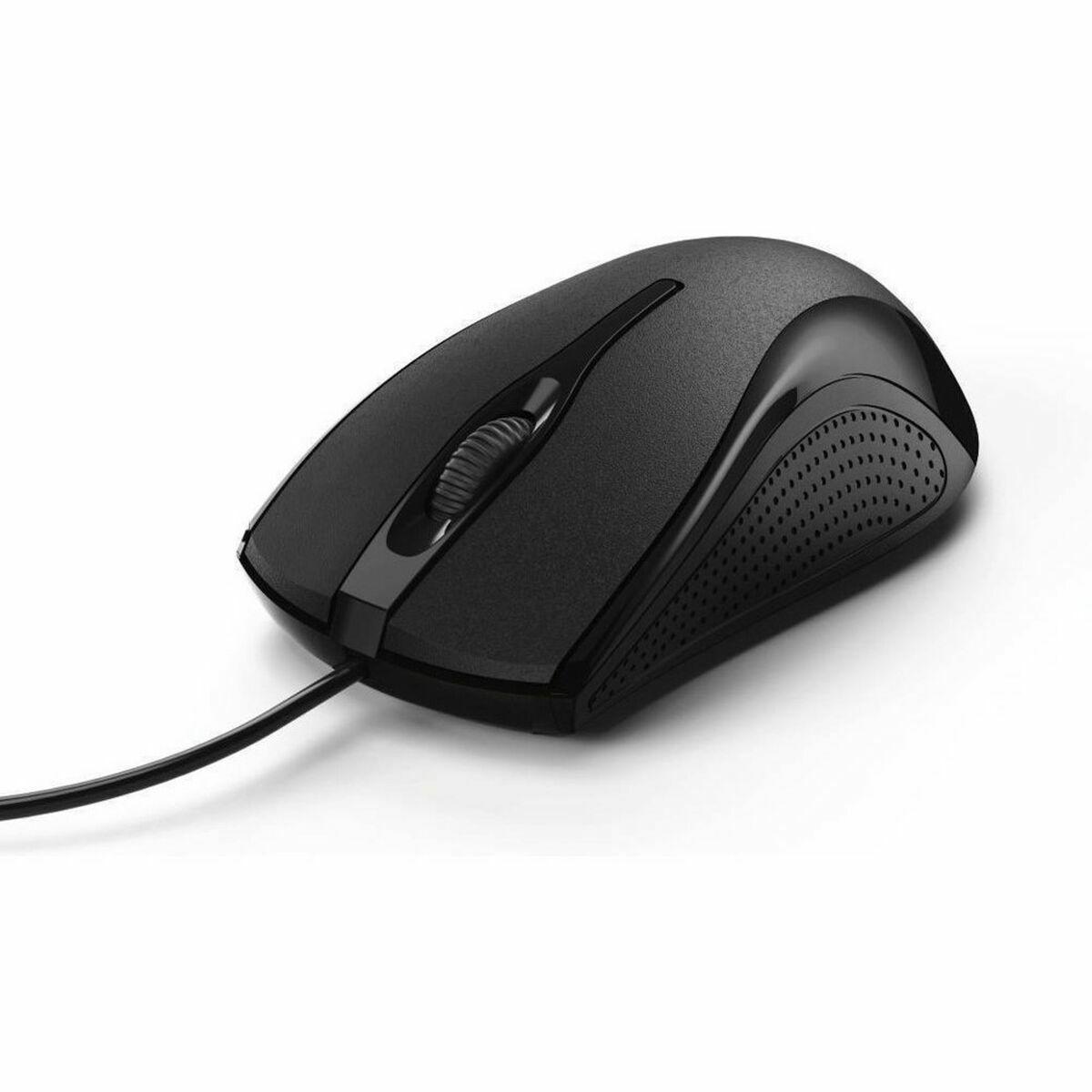 Hama MC-200 mouse Ufficio Mano destra USB tipo A Ottico 1000 DPI (Hama MC-200 Wired Optical Mouse, 1000 DPI, USB, 3 Buttons, Bl