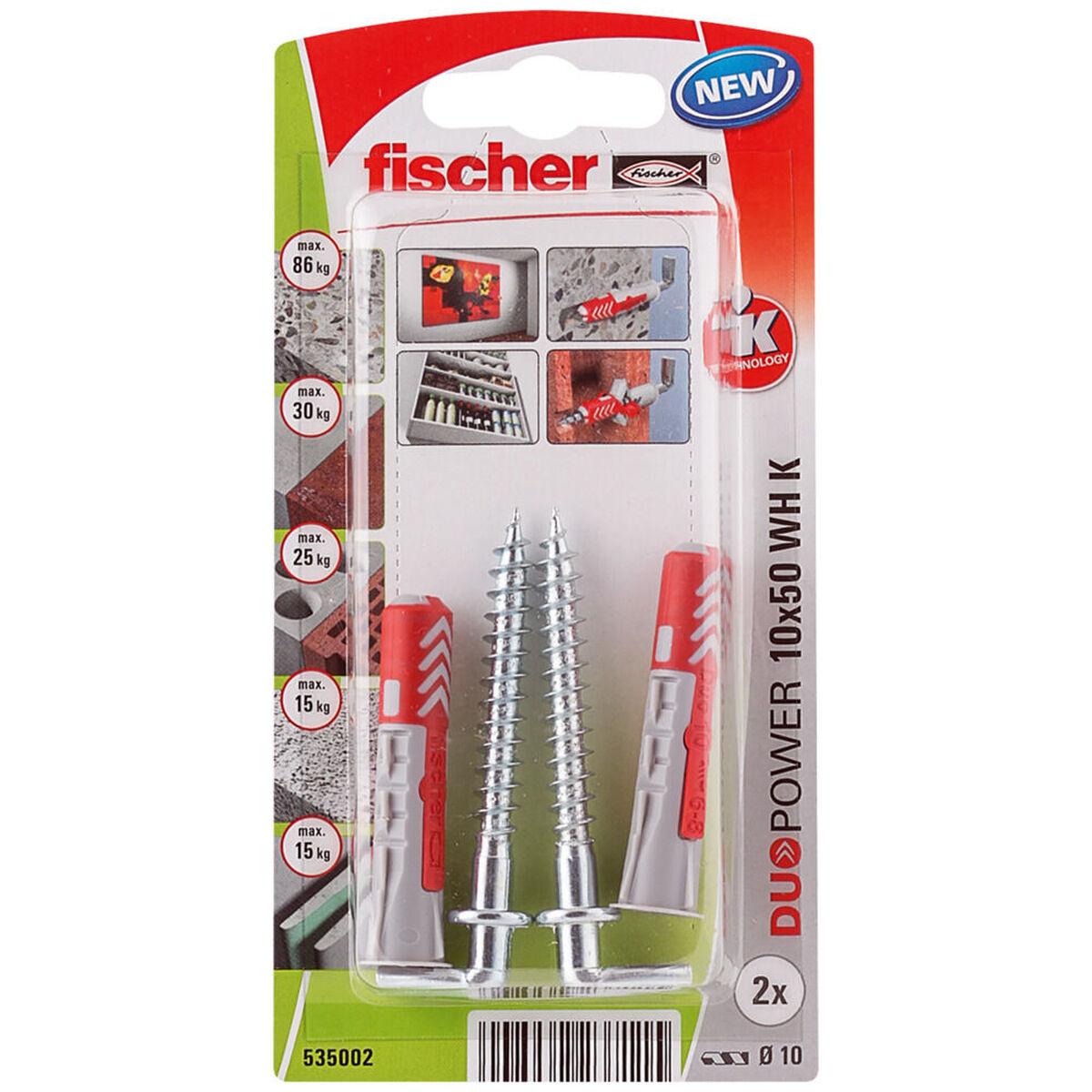 Bulloni ad anello Fischer DuoPower 535002 Tacchetti 2 UnitÃƒÂ  ÃƒËœ 10 x 50 mm