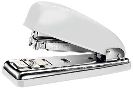 Petrus 226 Stapler in metallo - Fino a 30 foglie - Tocca chiusa, aperta e inchiodata - colore bianco metallico