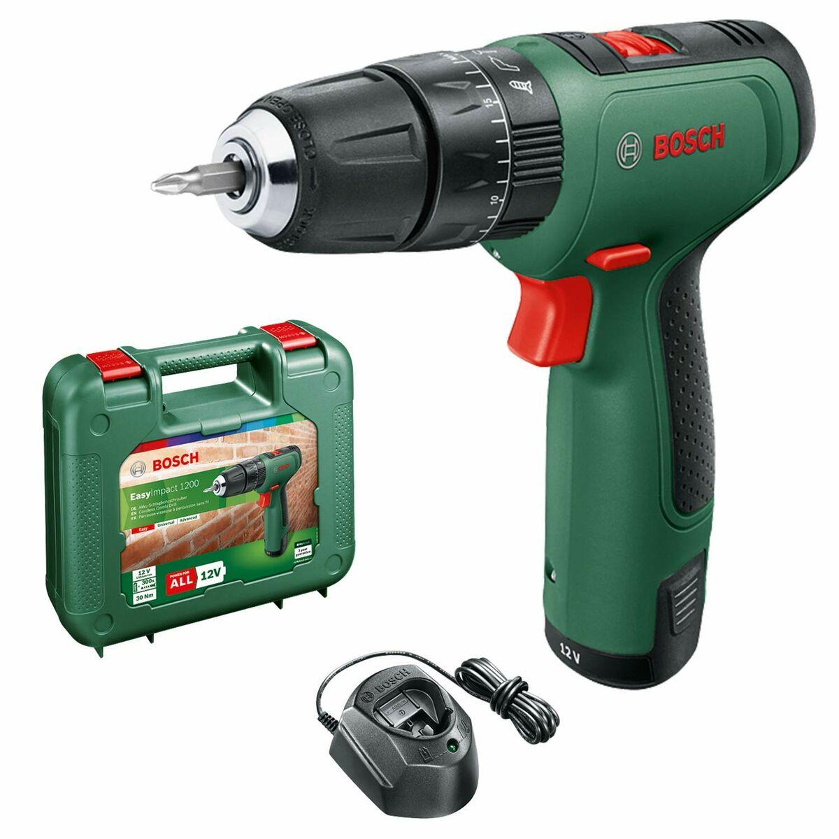 Bosch EasyImpact 1200 1500 Giri/min Senza chiave 1,1 kg Nero, Verde