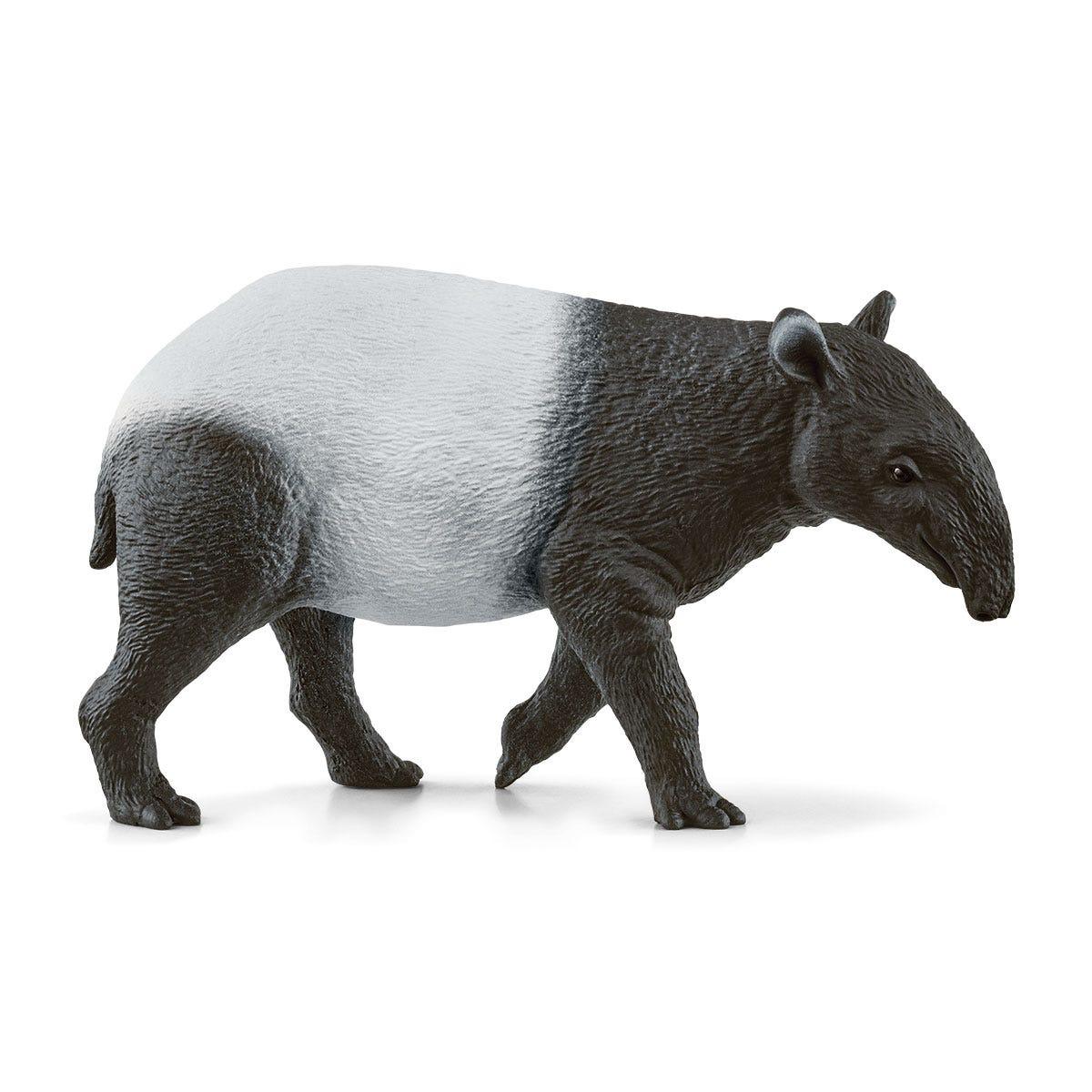 schleich WILD LIFE Tapir (SCHLEICH Wild Life Tapir Toy Figure, 3 to 8 Years, Brown/White [14850])