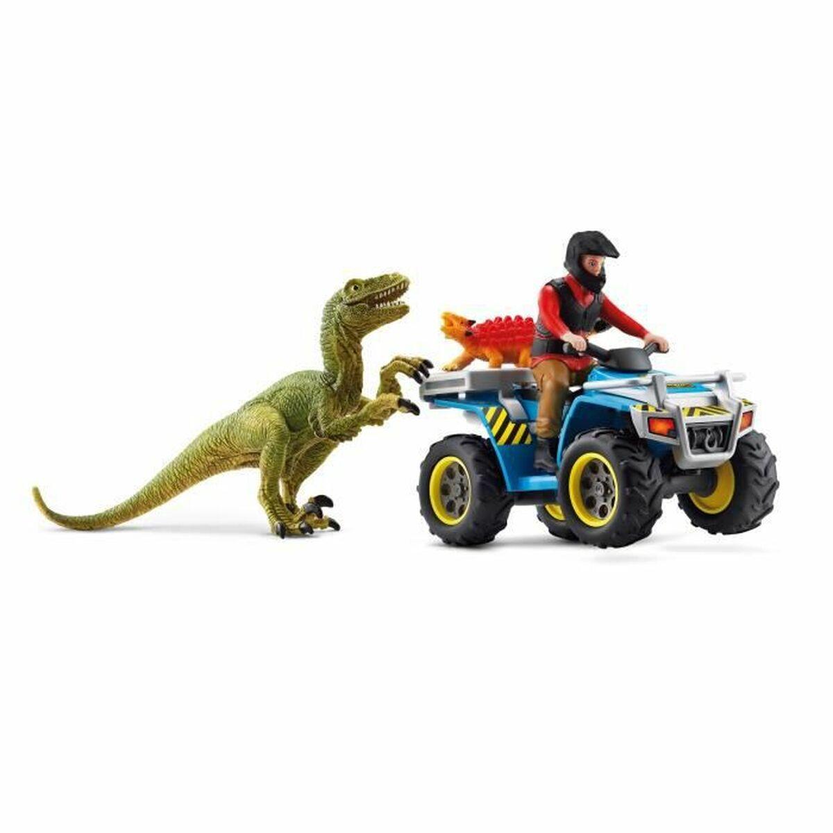 Schleich Fuga dal Velociraptor su Quad (41466)