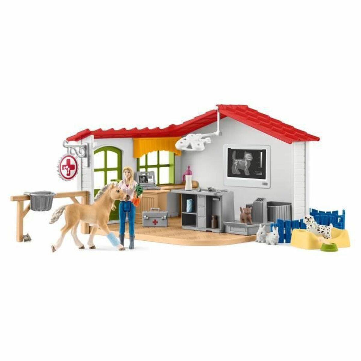 Studio veterinario Schleich Studio veterinario con animali domestici (42502)