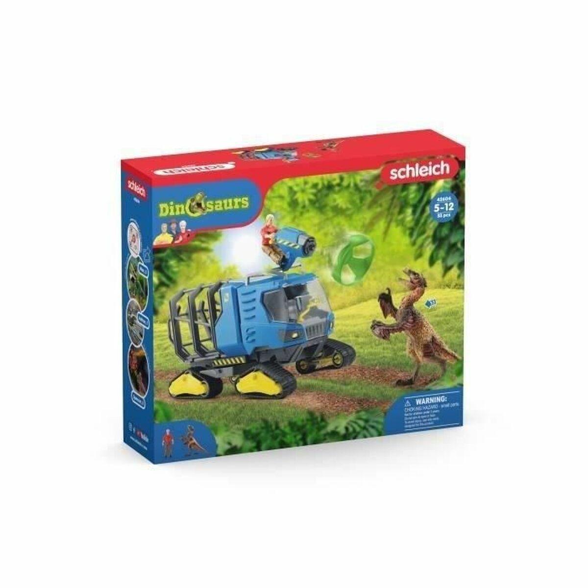 schleich Dinosaurs 42604 veicolo giocattolo (SCHLEICH Dinosaurs Track Vehicle Toy Playset, 4 to 12 Years, Multi-colour [42604])