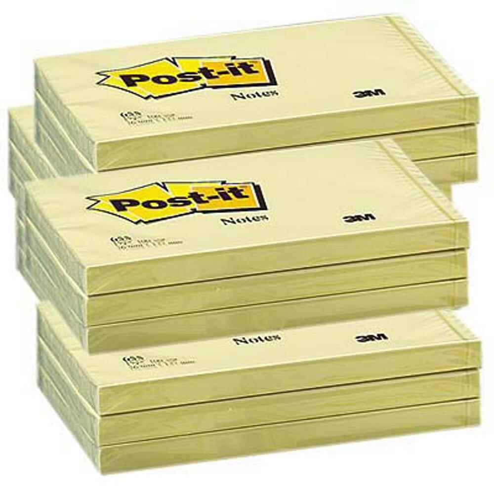 Foglietti riposizionabili Giallo Canary Post-it® 76x127 mm - 12 blocchetti da 100 ff - 7100290165