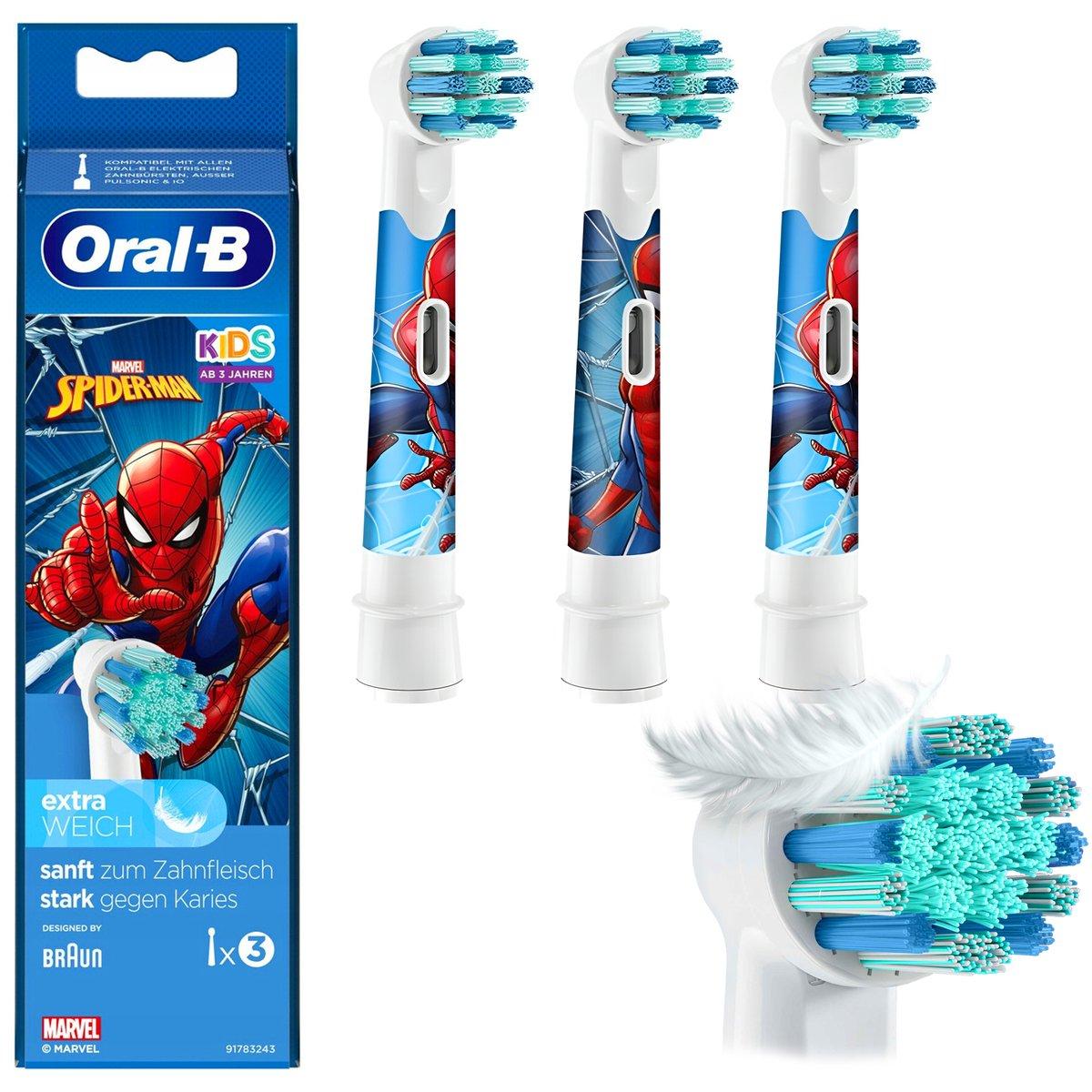 ORAL-B SPIDERMAN 3-PACK KOCÓWKI DO SZCZOTECZKI ELEKTRYCZNEJ