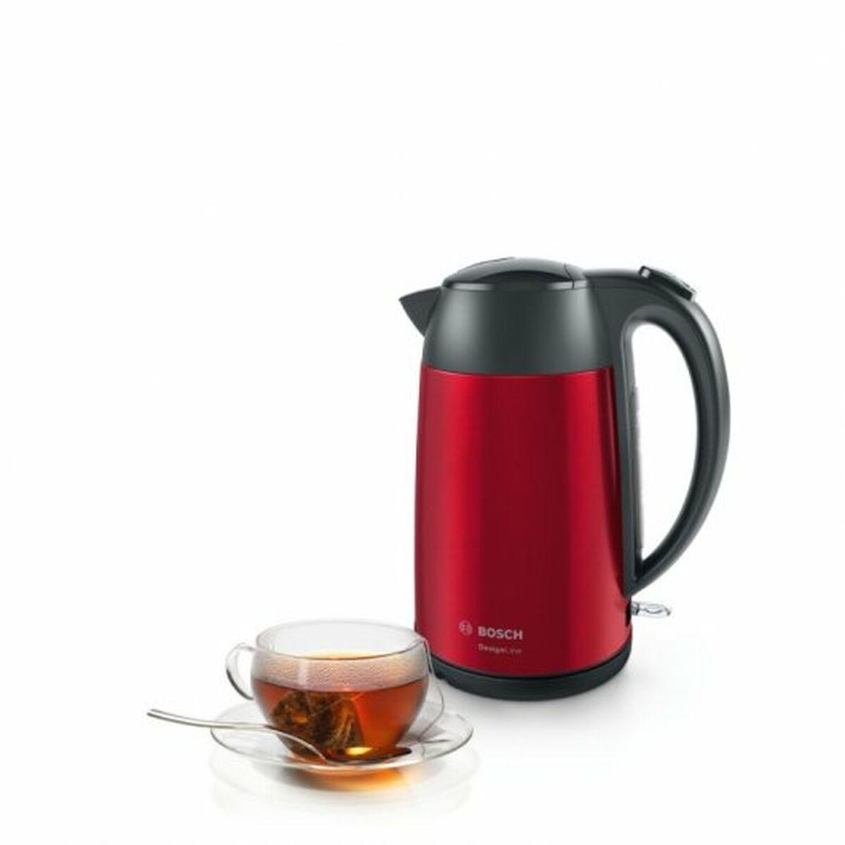 Bollitore Bosch TWK3P424, DesignLine, wireless 1,7 l, 2.400 W, rosso