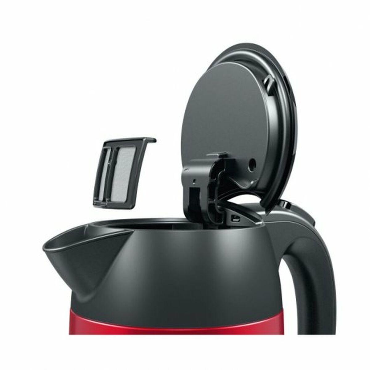 Bollitore Bosch TWK3P424, DesignLine, wireless 1,7 l, 2.400 W, rosso