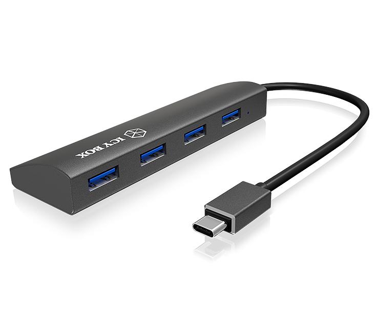 Scatola ghiacciata USB3.0 Hub Tipo-C 4xUSB3.0 Tipo-A