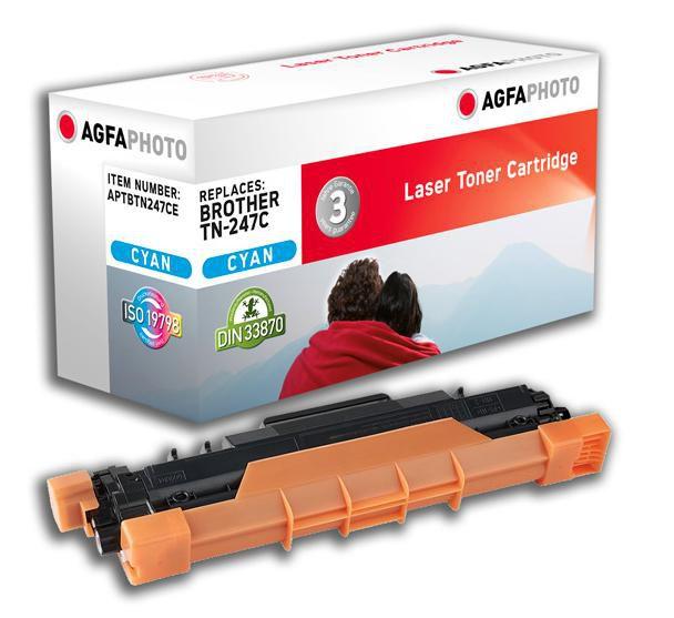 AgfaPhoto APTBTN247CE cartuccia toner 1 pz Compatibile Ciano (Toner Cyan - Pages 2300 - Warranty 12M)