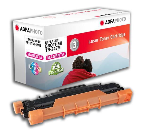 AgfaPhoto APTBTN247ME cartuccia toner 1 pz Compatibile Ciano (Toner Magenta - Pages 2300 - Warranty 12M)