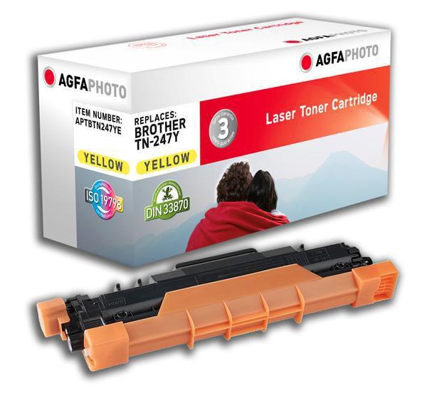 AgfaPhoto APTBTN247YE cartuccia toner 1 pz Compatibile Giallo (Toner Yellow - Pages 2300 - Warranty 12M)