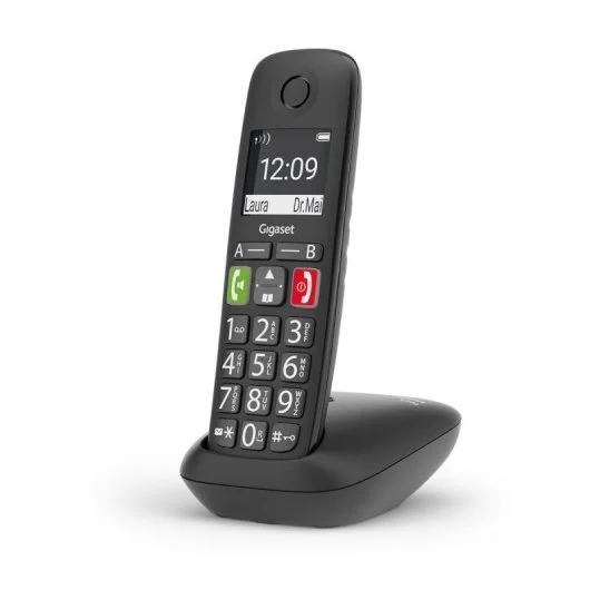 Gigaset E290 DECT Wireless Telephone - grande schermo in B/N - tasti con numeri grandi - volume con funzione amplificatore - Gr