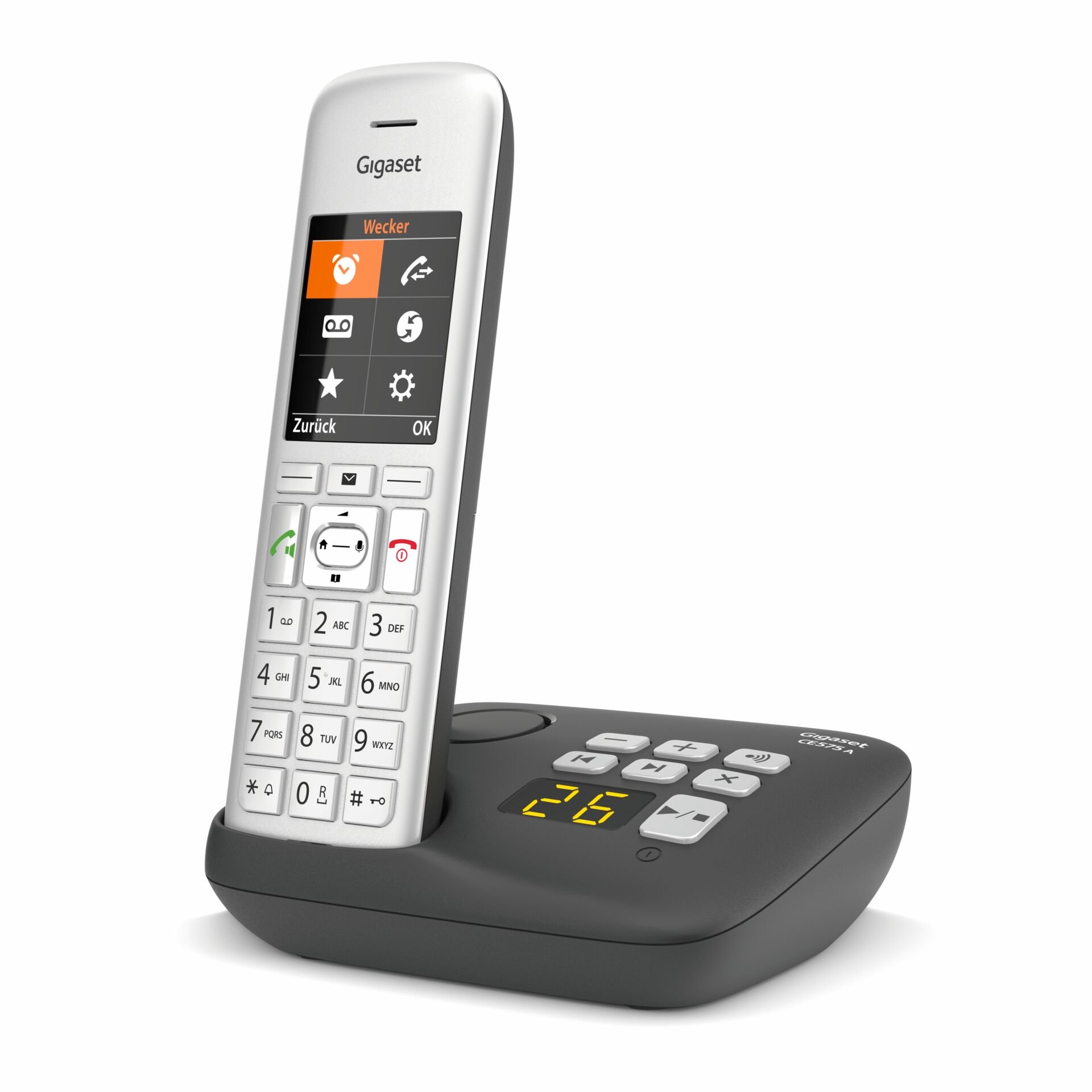 Telefono cordless Gigaset PURE 100 AM nero con AB Int.Ware