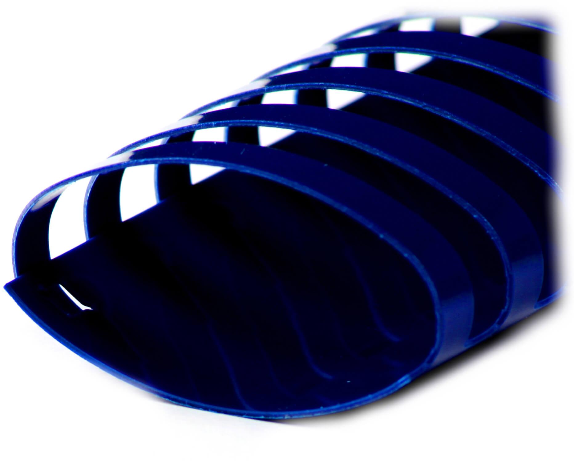 Piece di legante in plastica 21 anelli 51 mm, blu ovale (50 pezzi)