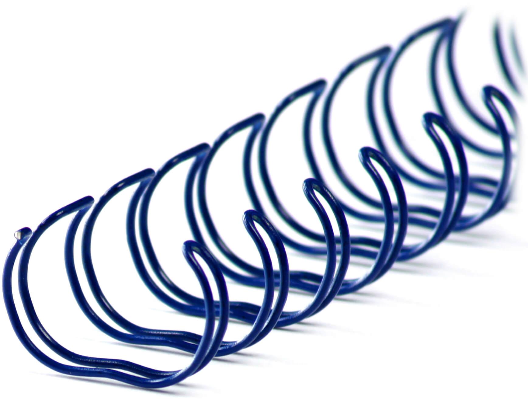 Pieni di binder wire 23 anelli 22,2 mm, 7/8 pollici, 2: 1 divisione, scatole bianche - blu (50 pezzi)