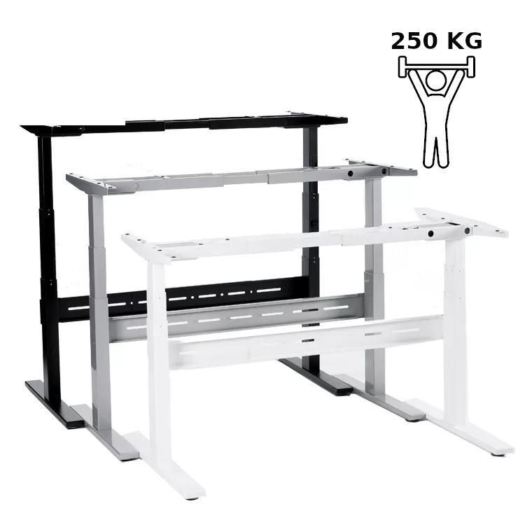 Telaio tavolo regolabile elettricamente in altezza, per carichi pesanti, lunghezza: 1300-1600 mm, altezza: 700-1200 mm, 250 kg