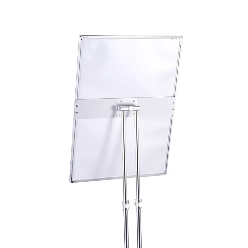 Stand informativo in alluminio, 70-100 cm, protezione in vetro, illuminato, 12V-24W A3 (1 set)