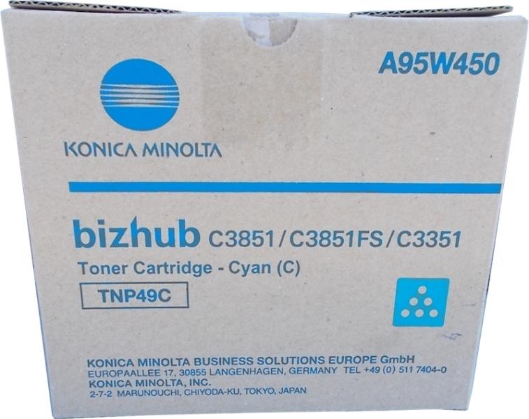 KONICA MINOLTA TNP49 Cartuccia toner originale ciano - TNP49C/A95W450