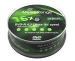 MediaRange MR403 DVD vergine 4,7 GB DVD-R 25 pz (MEDIARANGE DVD-R 4.7GB|120MIN 16X SPEED, CAKE 25)