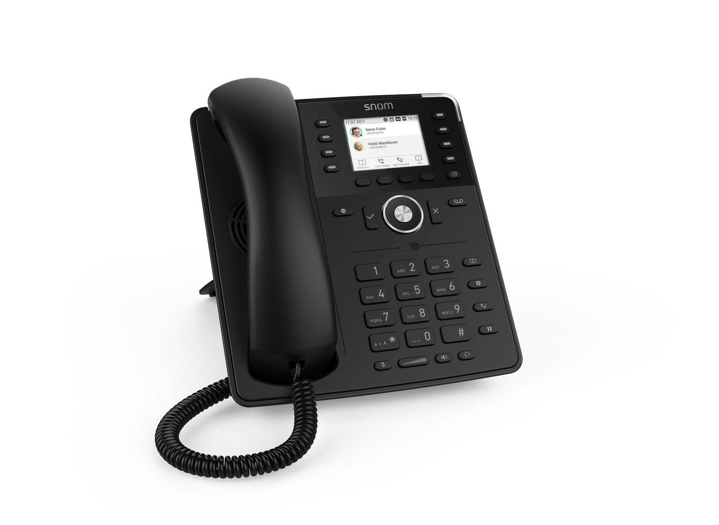 Snom D735 IP Desk Phone Black 12 SIP accounts 2 PoE Gigabit ports 8 physical keys 32 BLF (PSU not included)