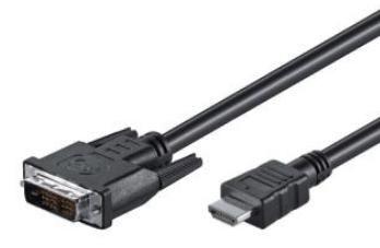 M-Cab HDMI/DVI-D cable 2m black Nero (2M HDMI DVI -D 18+1 CABLE - M/M FULL HD BLACK)