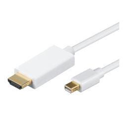 M-Cab 7000095 cavo e adattatore video 1 m HDMI Mini DisplayPort Bianco (MDP TO HDMI CABLE 1M WHITE - M/M AUDIO GOLD)