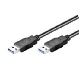 M-Cab USB A - USB A M/M 3 m cavo USB USB 3.2 Gen 1 [3.1 Gen 1] Nero (3M USB 3.0 A TO A - M/M - BLACK)