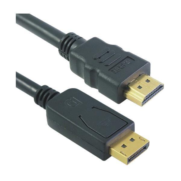 M-Cab 7003468 cavo e adattatore video 3 m DisplayPort HDMI Nero (3M DP HDMI CABLE M-M BLACK - M/M GOLD FULL HD)