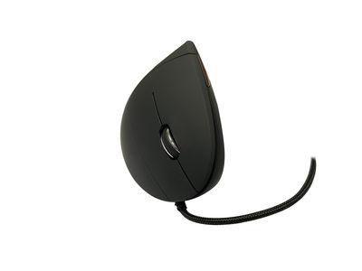 Mouse ergonomico MediaRange con cablaggio ottico per destrimani nero