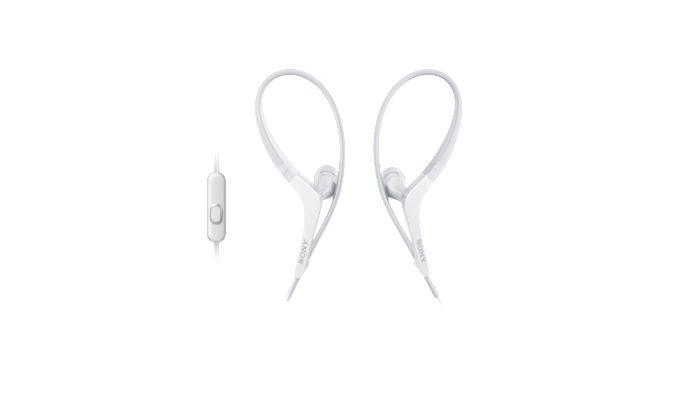 Sony MDRAS410APW Cuffia Aggancio Bianco (MDRAS410APW Sport Headphone - w Mic - Warranty: 12M)