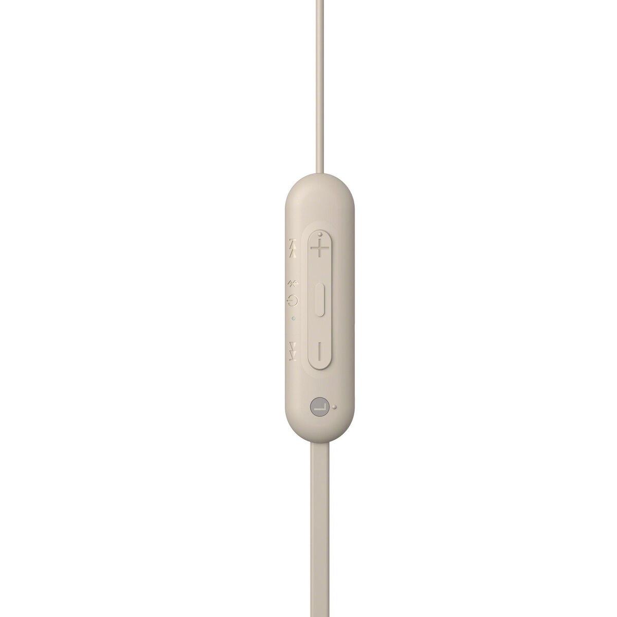 Sony WI-C100 Auricolare Wireless In-ear Musica e Chiamate Bluetooth Beige (Wireless Headphone Neckband Beige)