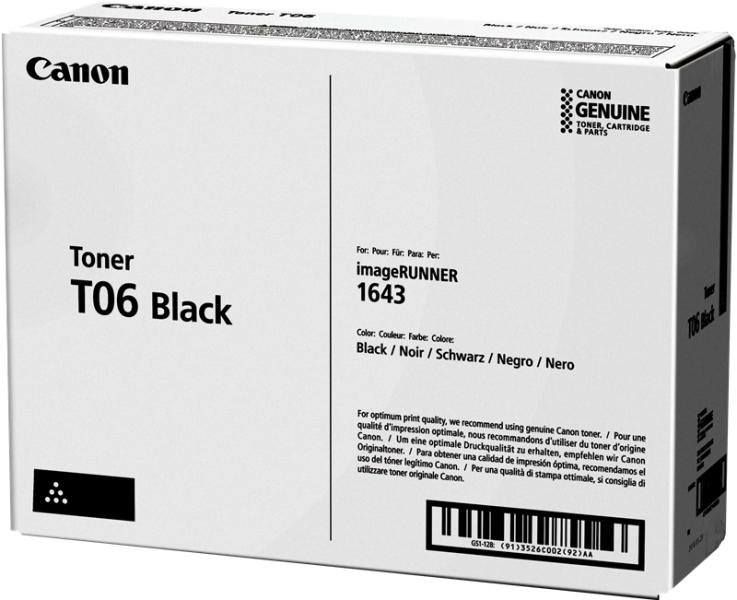 Canon T06 cartuccia toner 1 pz Originale Nero (CANON T06 BLACK TONER imageRUNNER 1643)