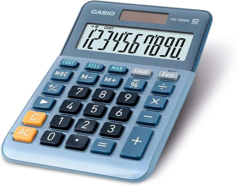 Casio MS-100EM calcolatrice Desktop Calcolatrice con display Multicolore (Casio MS-100EM Desk Calculators)